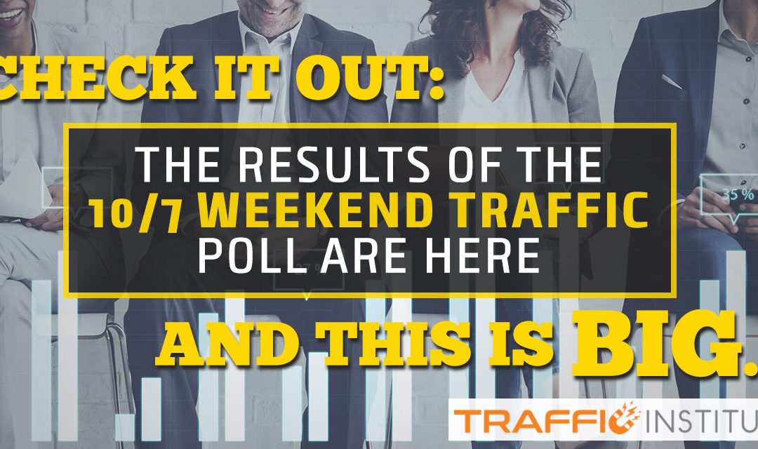 Check It Out: The Results Of The 10/7 Weekend Traffic Poll Are Here And This Is Big…