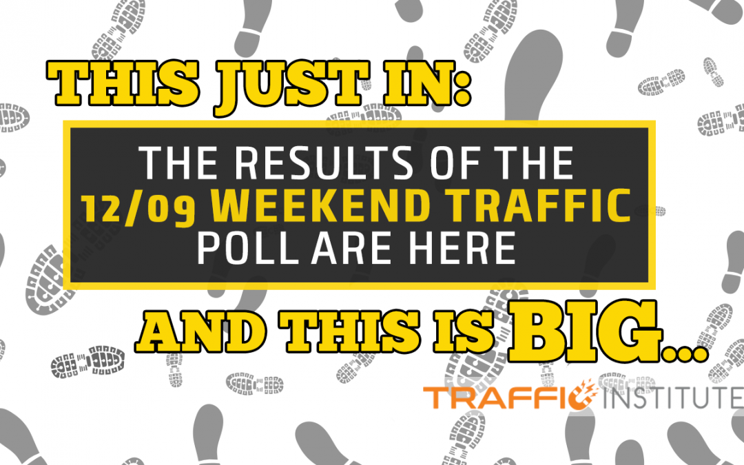 Here are the results of the Weekend Traffic Poll for December 9-11.