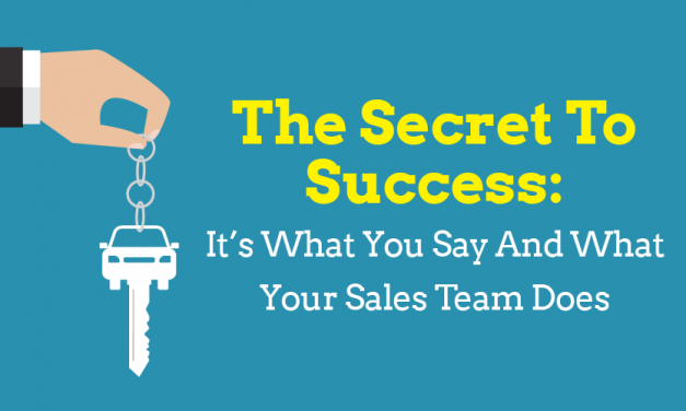 The Secret To Success: It’s What You Say And What Your Sales Team Does